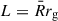 Mathematical equation: $ L= \bar R r_{\mathrm{g}} $