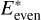 Mathematical equation: $E_{{\rm{even}}}^*$