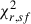 Mathematical equation: $ \chi^{2}_{r,sf} $