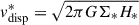Mathematical equation: $ v_{\mathrm{disp}}^{*}=\sqrt{2 \pi G \Sigma_{*} H_{*}} $