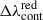 Mathematical equation: $ \Delta\lambda_{\mathrm{cont}}^{\mathrm{red}} $