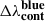 Mathematical equation: $ \mathbf{\Delta\lambda_{cont}^{blue}} $
