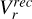 Mathematical equation: $V_r^{{\rm{rec}}}$