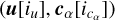 Mathematical equation: $\left( {u\left[ {{i_u}} \right],{c_\alpha }\left[ {{i_{{C_\alpha }}}} \right]} \right)$
