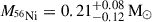 Mathematical equation: $ M_{\mathrm{^{56}Ni}}= 0.21^{+0.08}_{-0.12}\,\mathrm{M_{\odot}} $