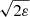 Mathematical equation: $ \sqrt{2\varepsilon} $