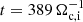 Mathematical equation: $ t = 389\,\Omega_{\mathrm{c,i}}^{-1} $