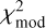 Mathematical equation: $\chi _{{\rm{mod}}}^2$