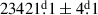 Mathematical equation: $ 23421{{\overset{\text{d}}{.}}}1\pm4{{\overset{\text{d}}{.}}}1 $