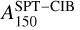 Mathematical equation: $A_{150}^\mathrm{SPT-CIB}$