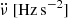 Mathematical equation: $ \ddot\nu\ [\mathrm{Hz\,s^{-2}}] $