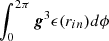 Mathematical equation: $ \int_{0}^{2\pi} \boldsymbol{g}^3 \epsilon(r_{in}) d\phi $