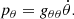 Mathematical equation: $$ \begin{aligned} p_\theta&= g_{\theta \theta } \dot{\theta }. \end{aligned} $$