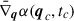 Mathematical equation: $ \bar{\nabla}_{\boldsymbol{q}}\alpha(\boldsymbol{q}_c, t_c) $
