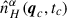 Mathematical equation: $ \hat{n}_H^{\alpha}(\boldsymbol{q}_c,t_c) $