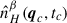 Mathematical equation: $ \hat{n}_H^{\beta}(\boldsymbol{q}_c,t_c) $