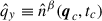 Mathematical equation: $ \hat{q}_y \equiv \hat{n}^{\beta}(\boldsymbol{q}_c, t_c) $
