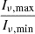 Mathematical equation: $ \frac{I_{\mathrm{\nu,max}}}{I_{\mathrm{\nu,min}}} $