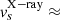 Mathematical equation: $ v_{s}^{\mathrm{X-ray}}\approx $