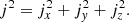 Mathematical equation: $$ \begin{aligned} j^2=j_x^2+j_y^2+j_z^2. \end{aligned} $$