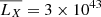 Mathematical equation: $ \overline{L_X}=3\times10^{43} $