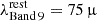 Mathematical equation: $ \lambda_{\mathrm{Band \, 9}}^{\mathrm{rest}} = 75 \, {\upmu} $