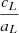Mathematical equation: $ \dfrac{c_L}{a_L} $