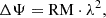 Mathematical equation: $$ \begin{aligned} \Delta \Psi = \mathrm{RM} \cdot \lambda ^2, \end{aligned} $$