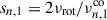 Mathematical equation: $ s_{n,1} = 2 {{\nu_{\text{rot}}}}/\nu^{\mathrm{co}}_{n,1} $