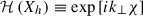 Mathematical equation: $ \mathcal{H}\left(X_{h}\right)\equiv\exp\left[i k_{\perp} \chi\right] $