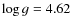 $\log g = 4.62$