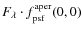$F_{\rm\lambda} \cdot f_{\rm psf}^{\rm aper}(0,0)$
