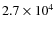 $2.7\times 10^4$