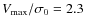 $V_{\rm max}/\sigma_0=2.3$