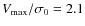 $V_{\rm max}/\sigma_0=2.1$