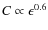 $C\propto \epsilon^{0.6}$