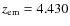$z_{\rm em}= 4.430$