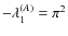 $-\lambda_1^{(A)}=\pi^2$