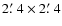 $2\hbox{$.\mkern-4mu^\prime$ }4 \times 2\hbox{$.\mkern-4mu^\prime$ }4$