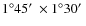 $1^\circ 45\hbox {$^\prime $ }\times 1^\circ 30\hbox {$^\prime $ }$