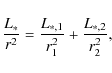 \begin{displaymath}\frac{L_*}{r^2} = \frac{L_{*,1}}{r_1^2} + \frac{L_{*,2}}{r_2^2} ,
\end{displaymath}