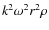 $k^2\omega^2r^2\rho$