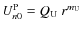 $U^{\rm P}_{n0}=Q_{\rm
U}~r^{m_{\rm U}}$