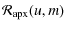 $\displaystyle {\cal R}_{\rm apx} (u,m)$