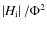 $\left \vert H_{\rm i} \right \vert / \Phi ^{2}$