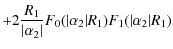 $\displaystyle +2\frac{R_1}{\vert\alpha_2\vert}F_0(\vert\alpha_2\vert R_1)F_1(\vert\alpha_2\vert R_1)$