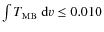 $\int T_{\rm MB}~{\rm d}\varv \le 0.010$